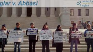 Protesters outside the Supreme Court